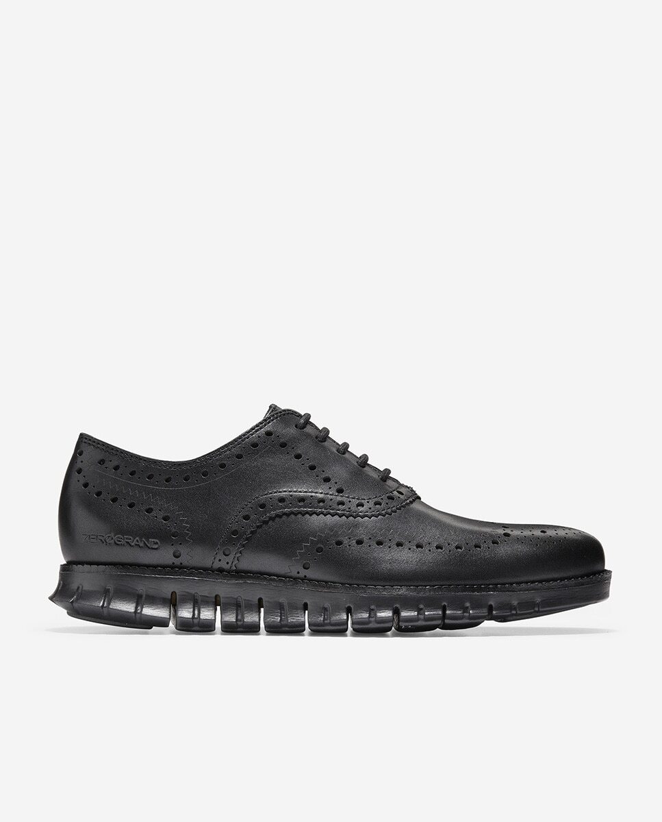 Мужские туфли на шнуровке из черной кожи Cole Haan, черный