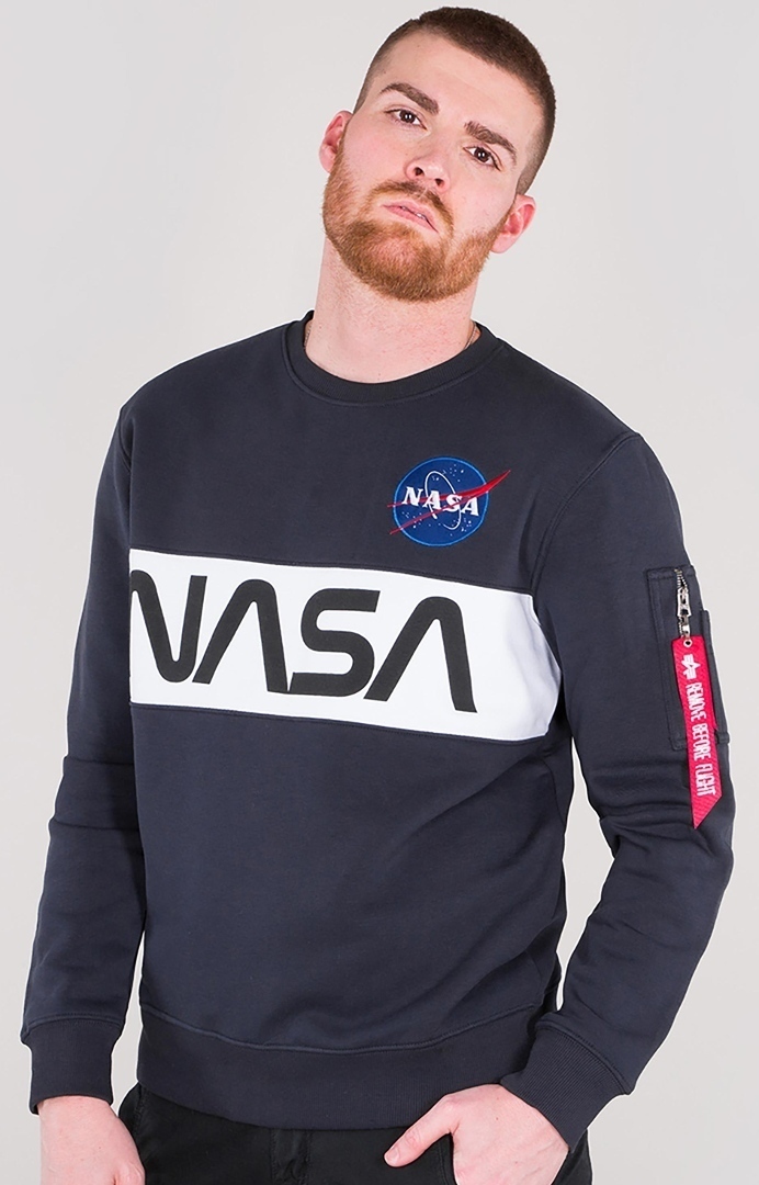 

Толстовка Alpha Industries NASA Inlay, темно-синяя