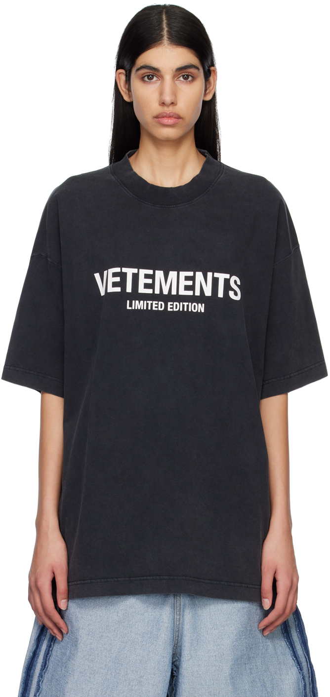 

Черная футболка \Limited Edition\"" VETEMENTS, Черный
