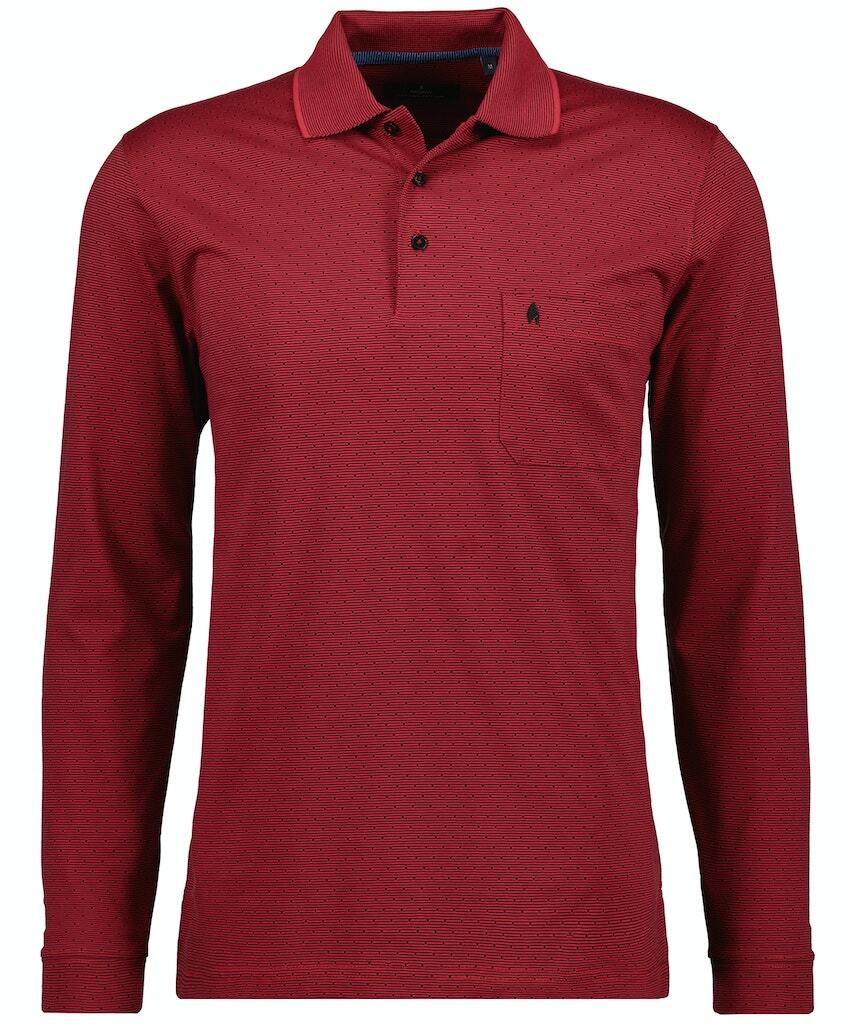 

Футболка Ragman Softknitpolo mit Minimaldessin, Langarm, красный