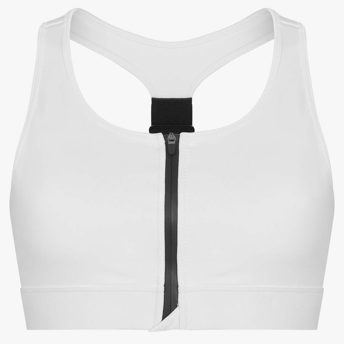 Топ Rohnisch Front Zip With Medium Support Sports, белый sext latex handmade catsuit with front zip