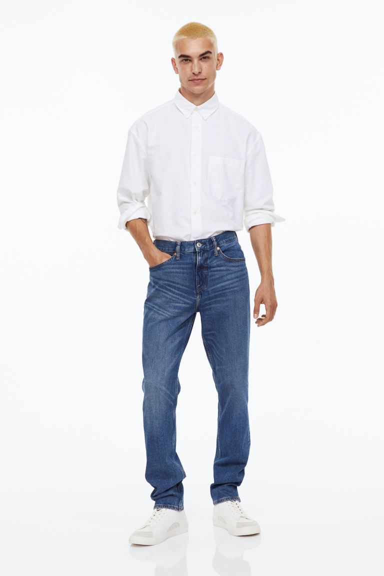 

Узкие джинсы H&M, темно-синий деним