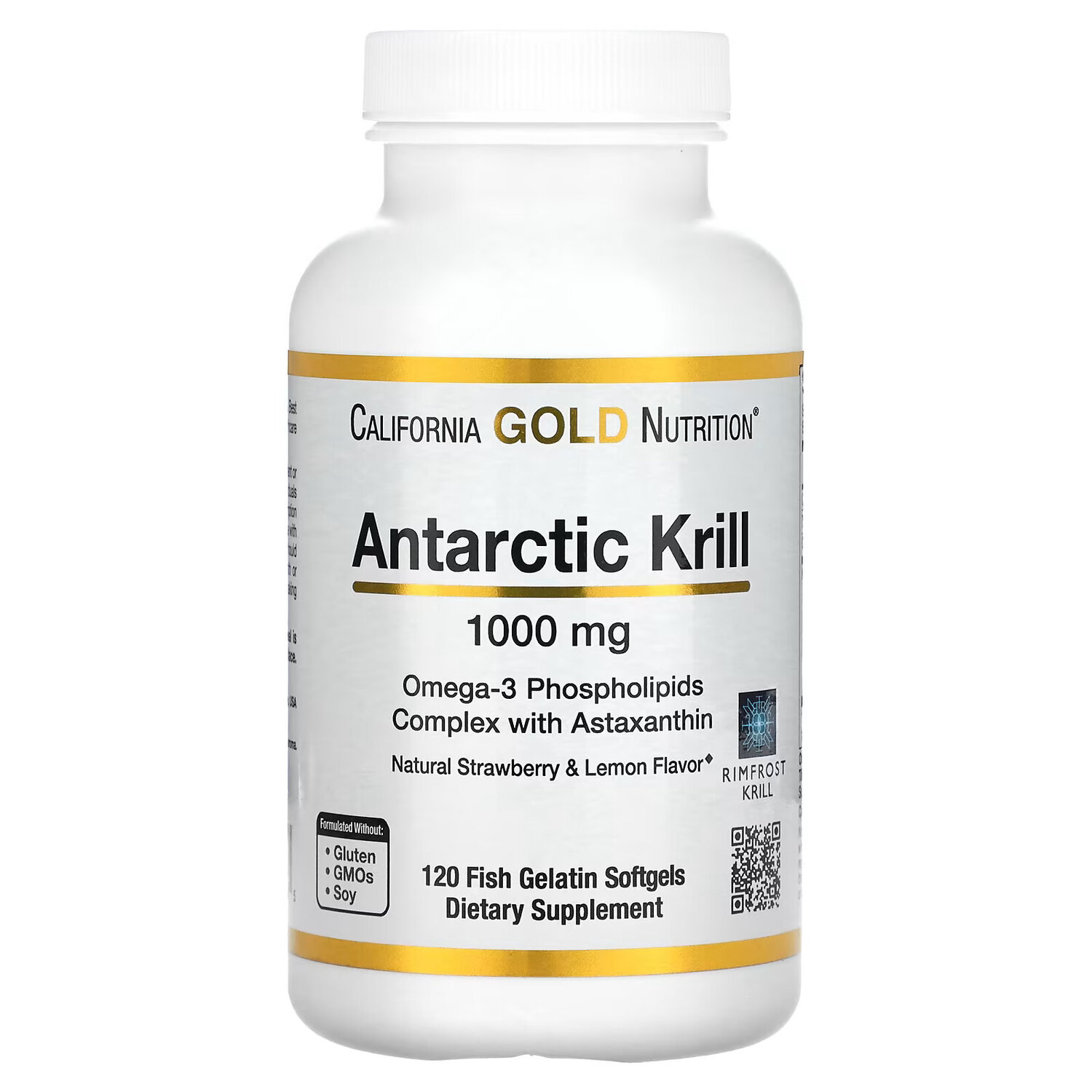 

Масло антарктического криля California Gold Nutrition 1000 мг, 120 капсул