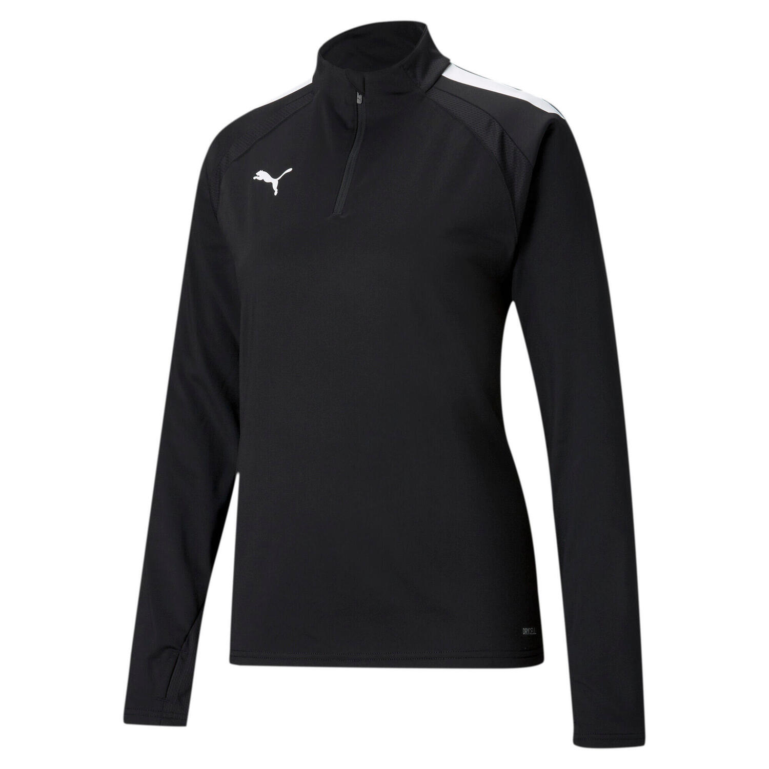 

Тренировочный топ на молнии 1/4 женский Puma Team Liga, черный/белый