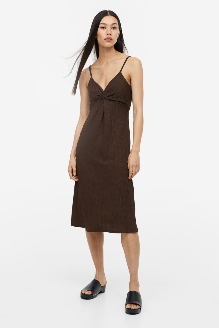 

Платье с перекрученными деталями H&M, темно коричневый