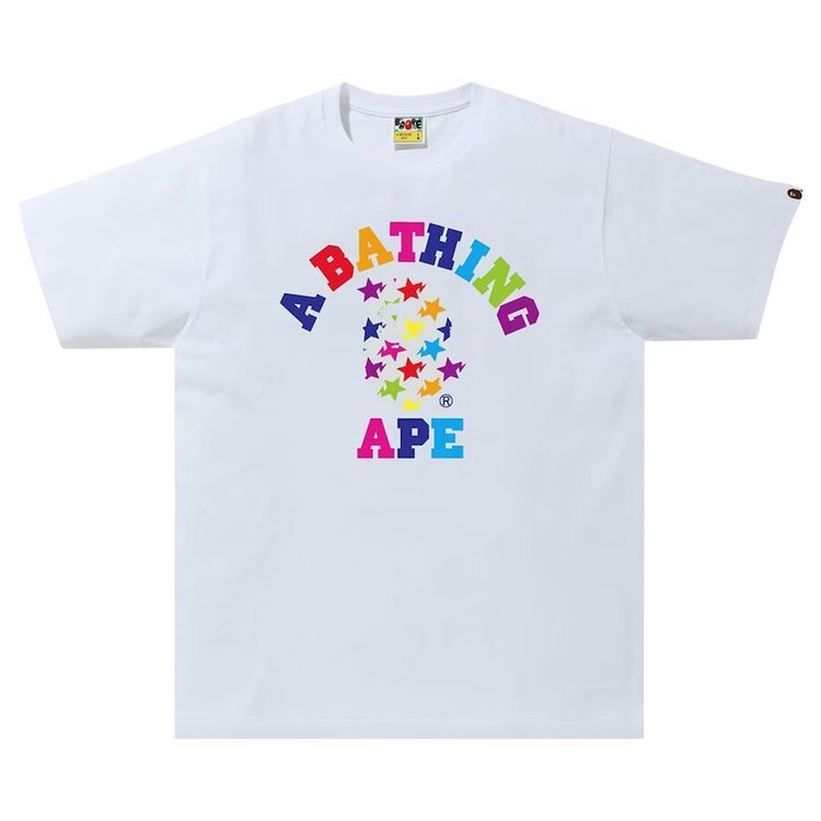 

Футболка BAPE Sta Pattern College Tee 'White', белый