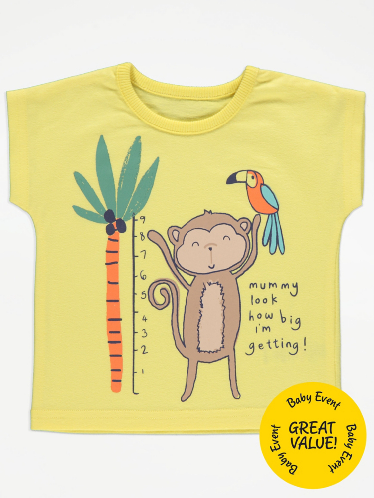 

Желтая футболка Monkey Measure George., желтый