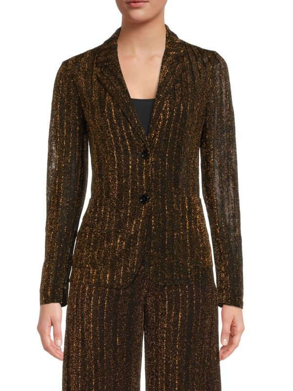 

Блейзер Missoni в металлическую полоску, коричневый