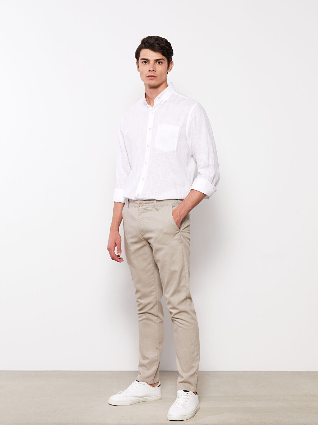 

Мужские брюки Slim Fit LCWAIKIKI Classic, Серый