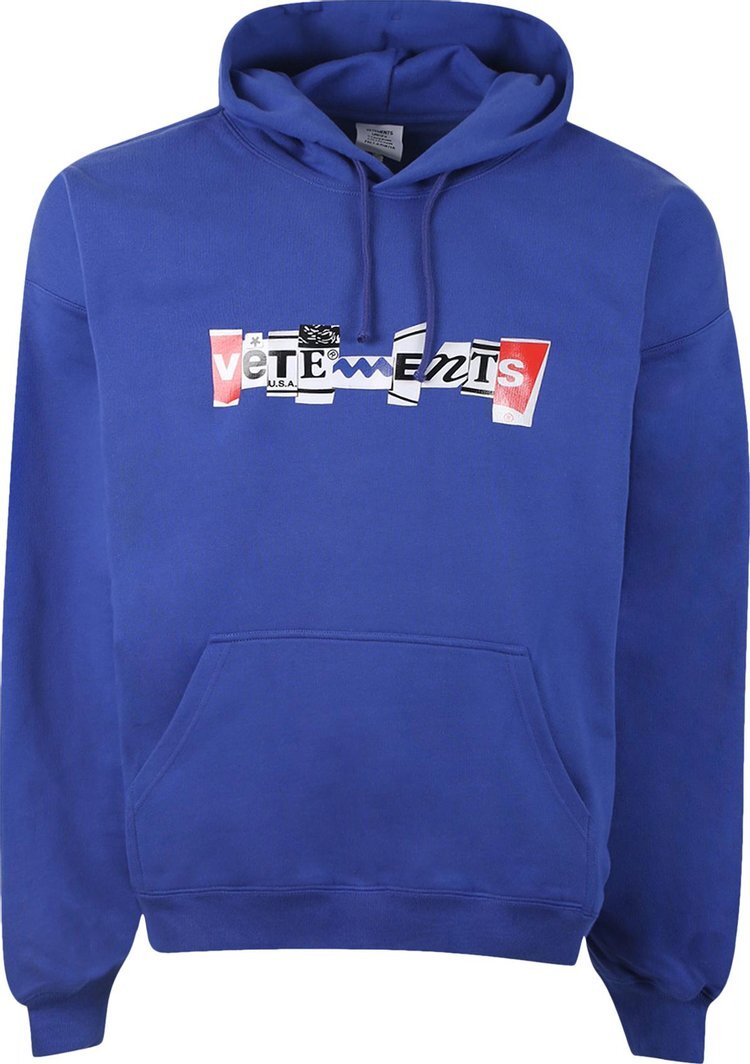 

Худи Vetements Mixed Logo Hoodie 'Royal Blue', синий