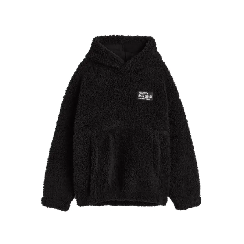

Толстовка H&M Teddy Hoodie, черный