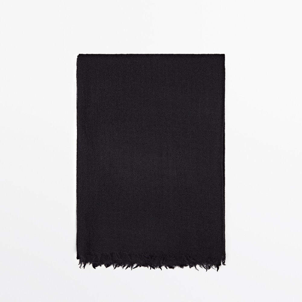 

Шарф Massimo Dutti Wool, черный
