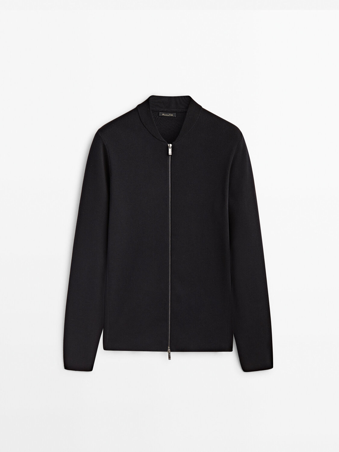 

Кардиган Massimo Dutti knit bomber-style, тёмно-синий