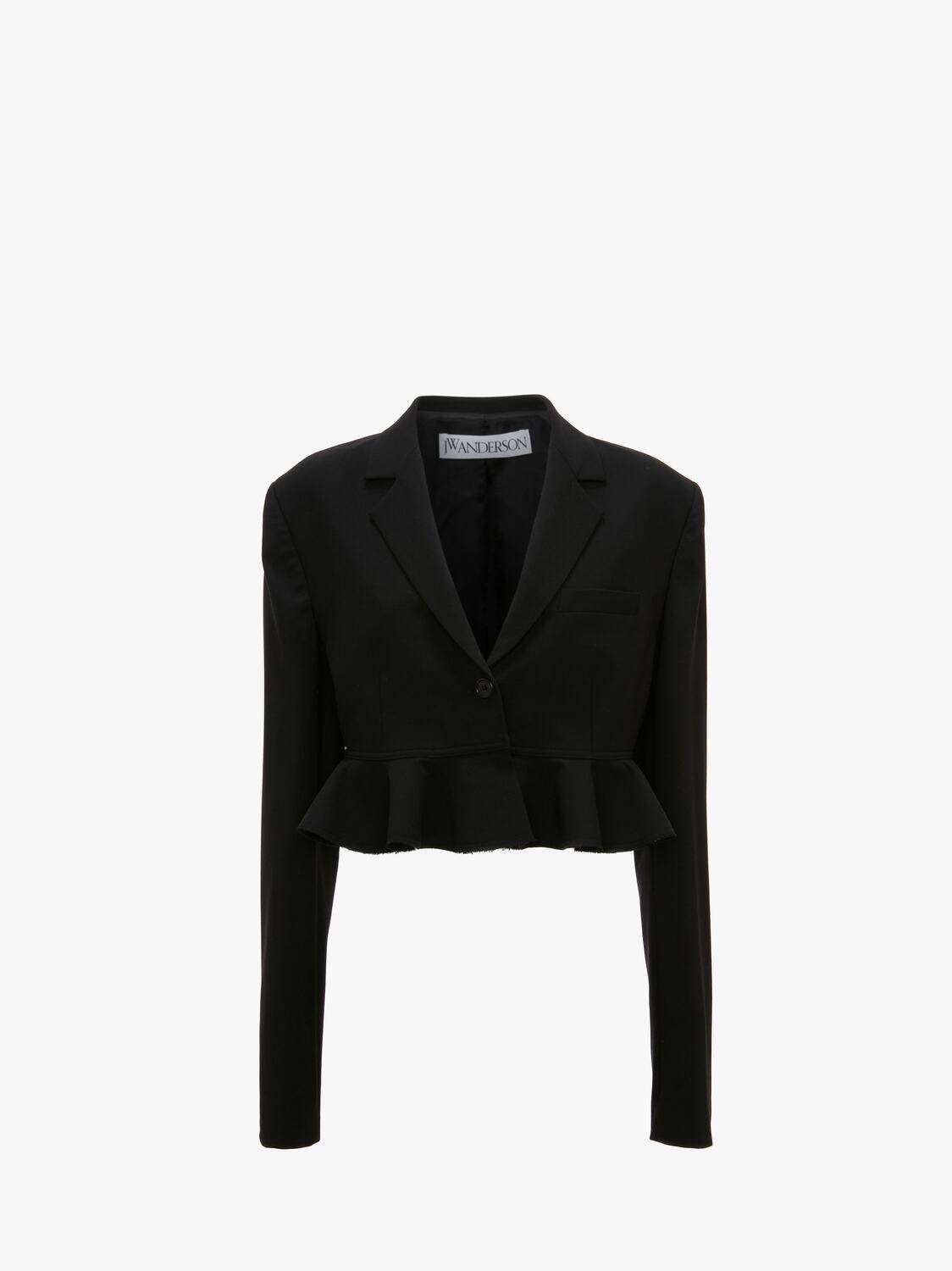 

Укороченная куртка с оборками JW Anderson, черный