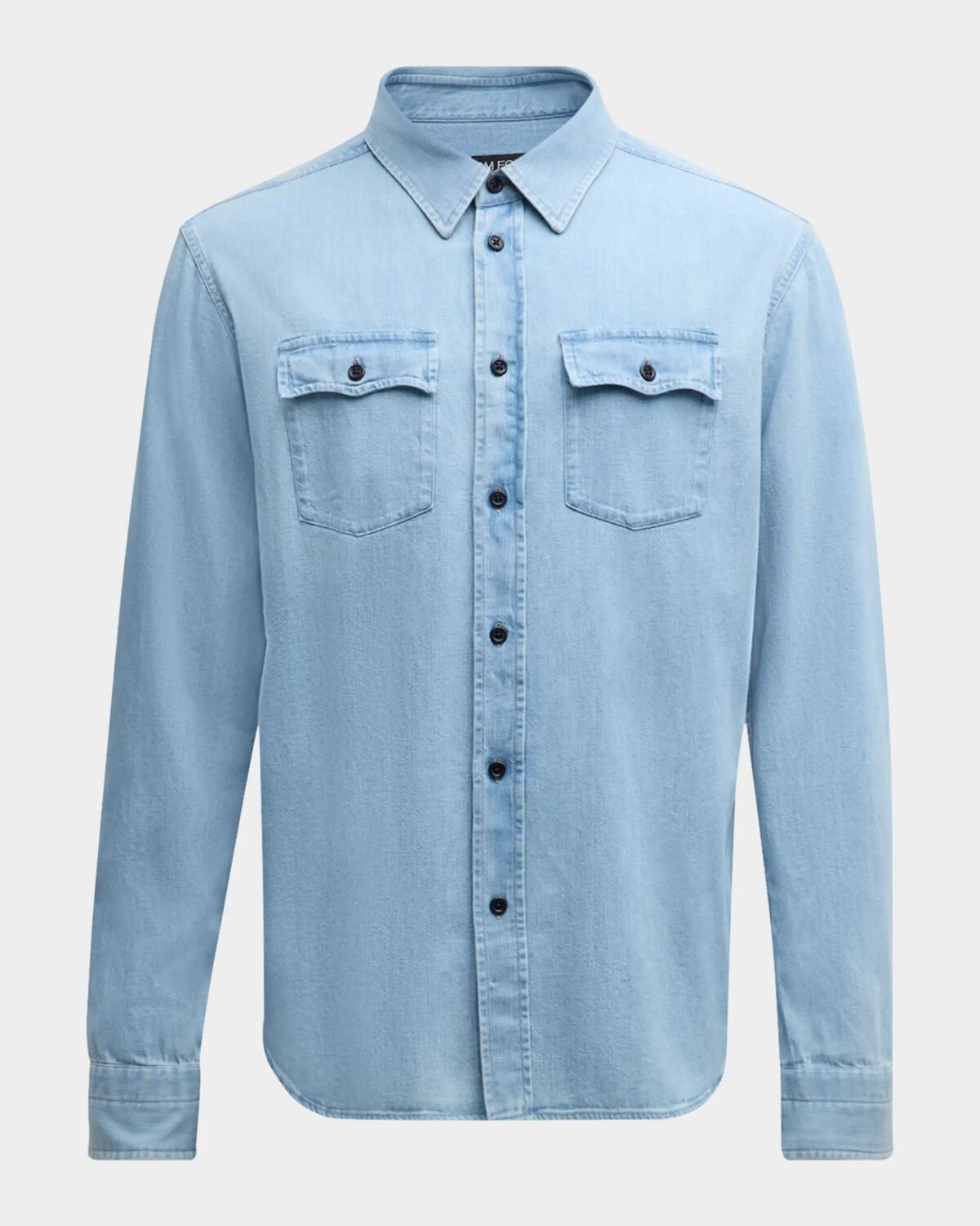 

Мужская джинсовая рубашка в стиле вестерн Tom Ford, цвет Pale Blue