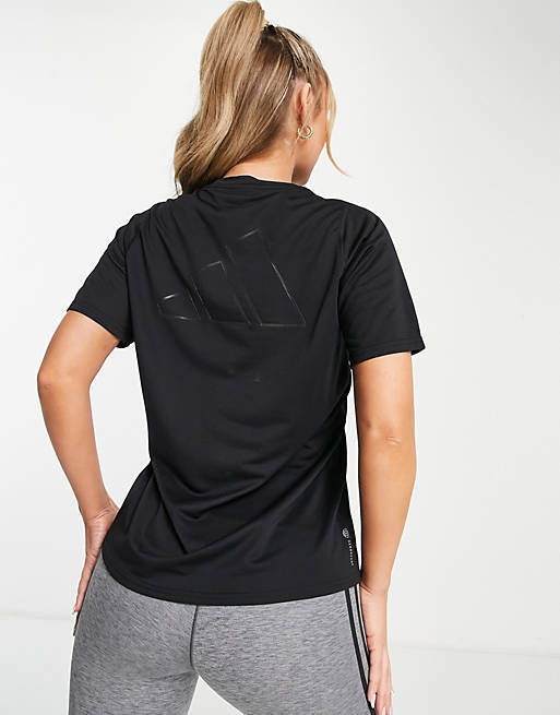 

Черная футболка с короткими рукавами adidas Running, Черный