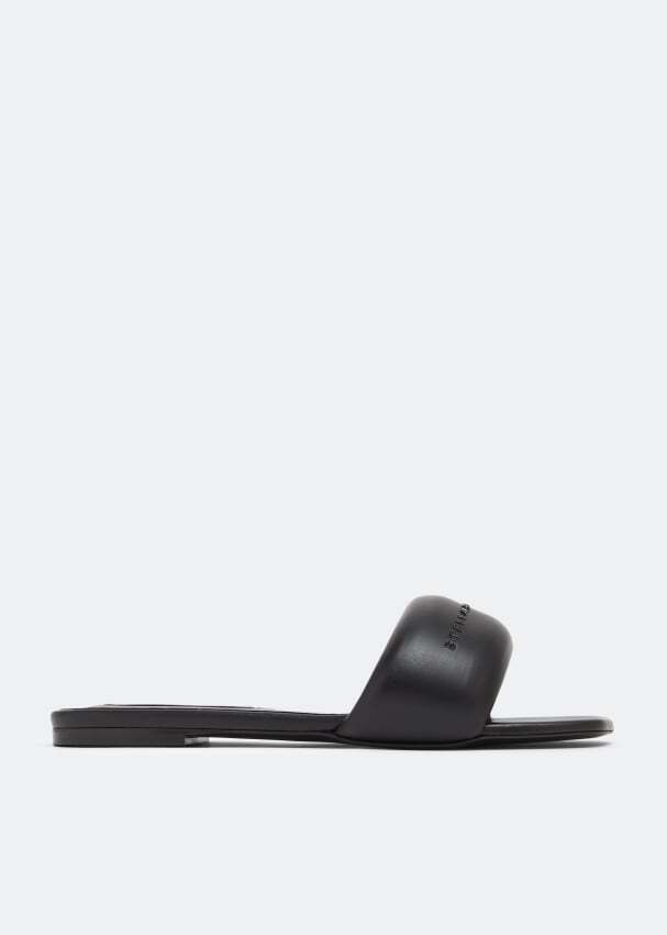 

Сандалии STELLA MCCARTNEY Signature flat logo sandals, черный