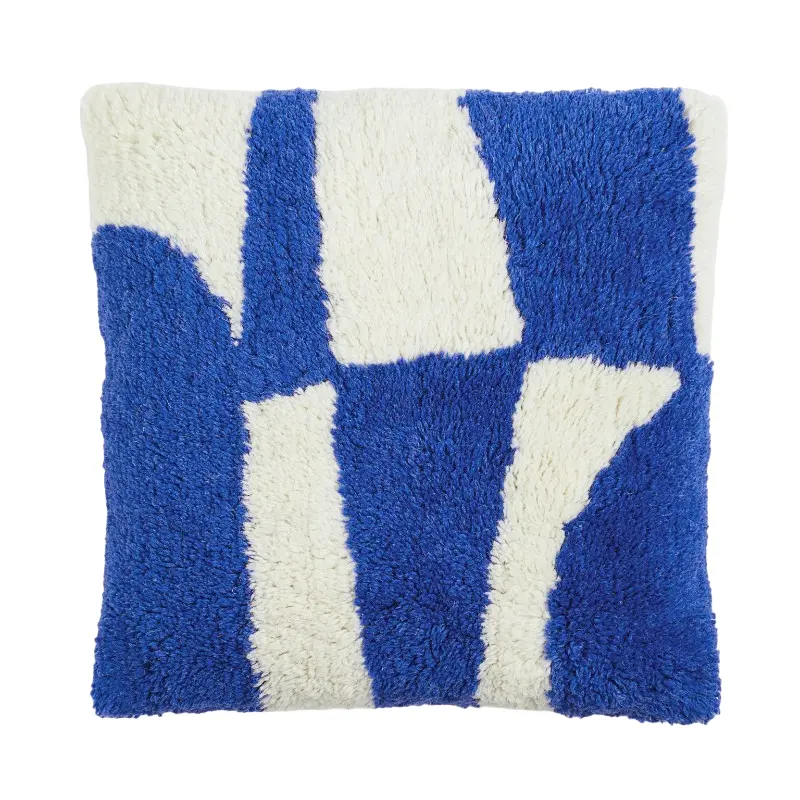 

Чехол для декоративной подушки H&M Home Tufted Wool, синий/белый
