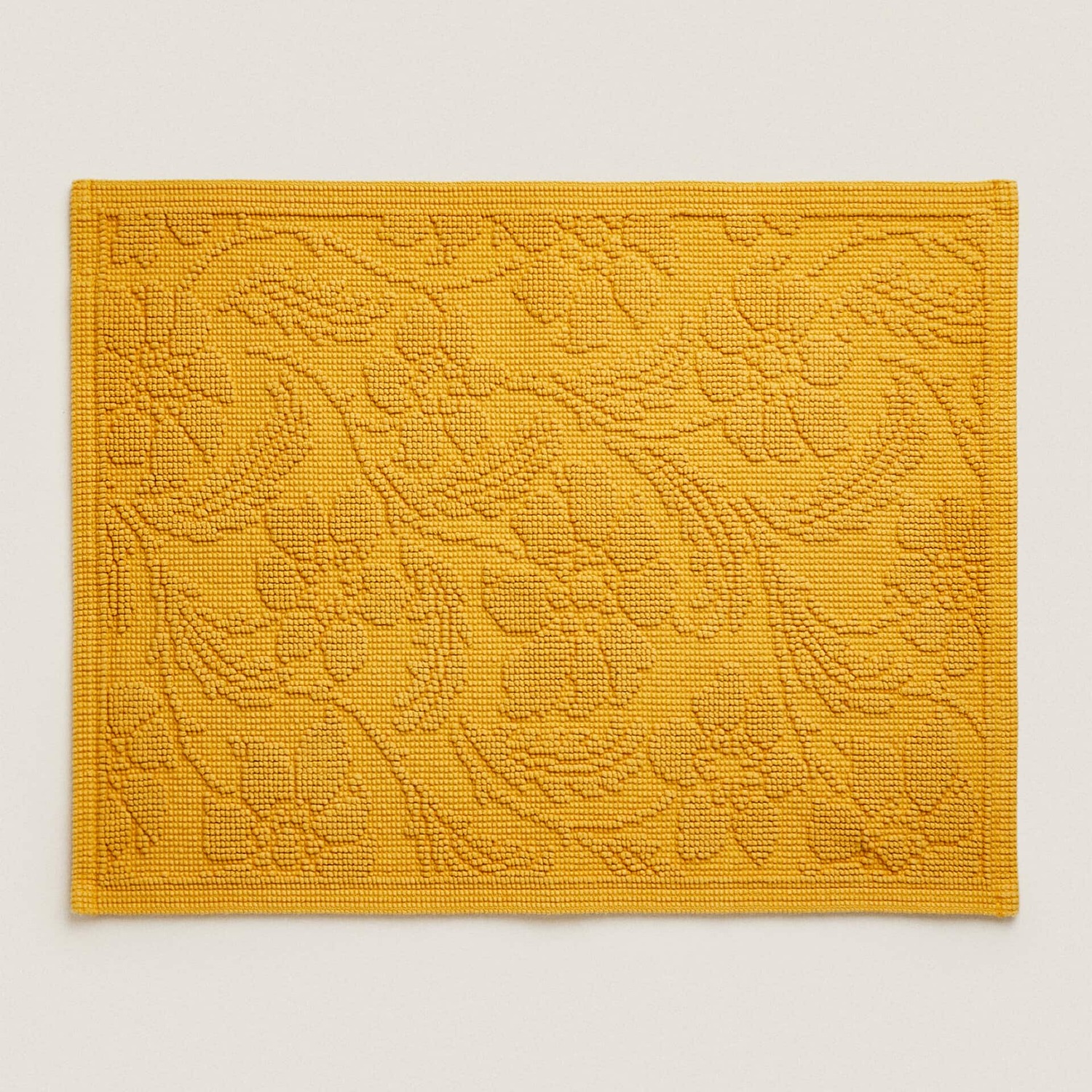 

Коврик для ванной Zara Home Jacquard, желтый