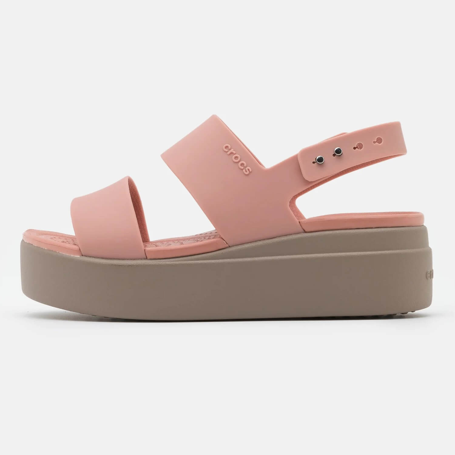 

Босоножки Crocs Brooklyn Low Wedge, розовый/бежевый