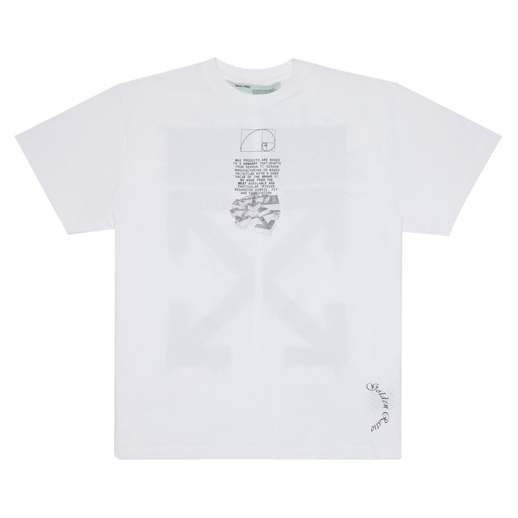 Футболка Off-White Dripping Arrows Short Sleeve Over T-Shirt 'White', белый - фото