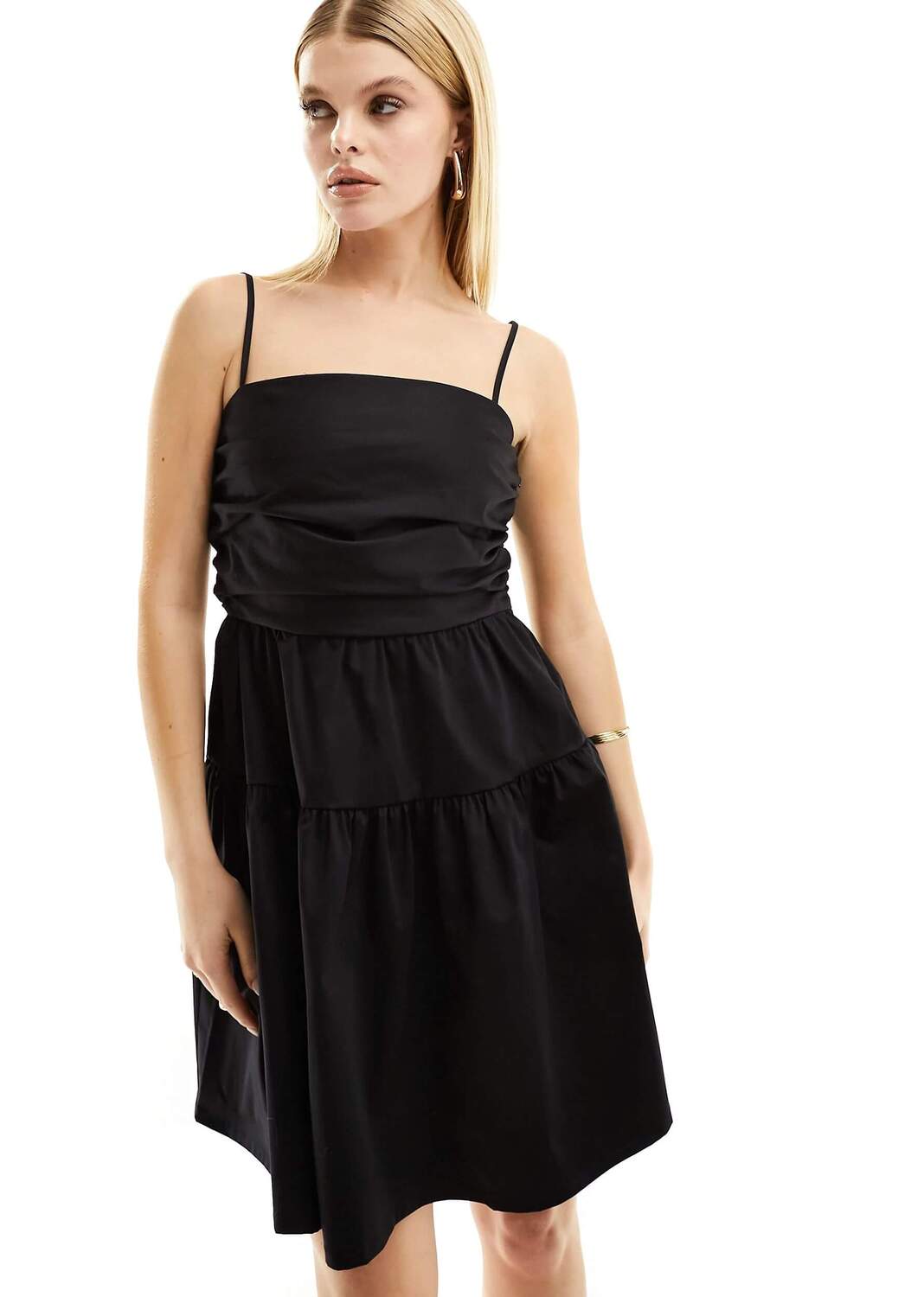

Платье & Other Stories Mini With Pleated Bodice And Full Skirt, черный