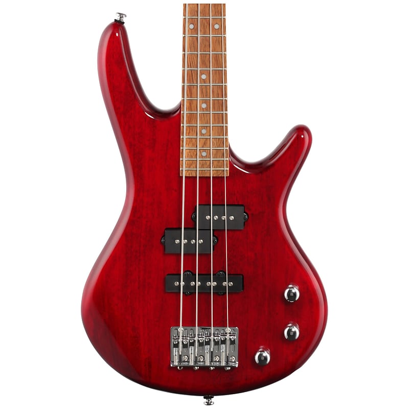 Ibanez GSRM20 Mikro Compact 4-струнная бас-гитара, прозрачный красный цена и фото