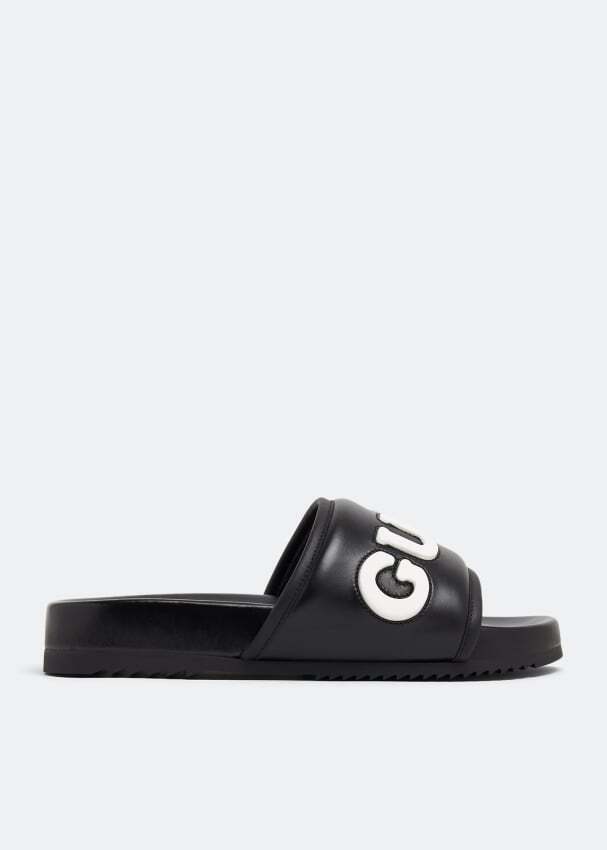 

Шлепанцы GUCCI Gucci slides, черный