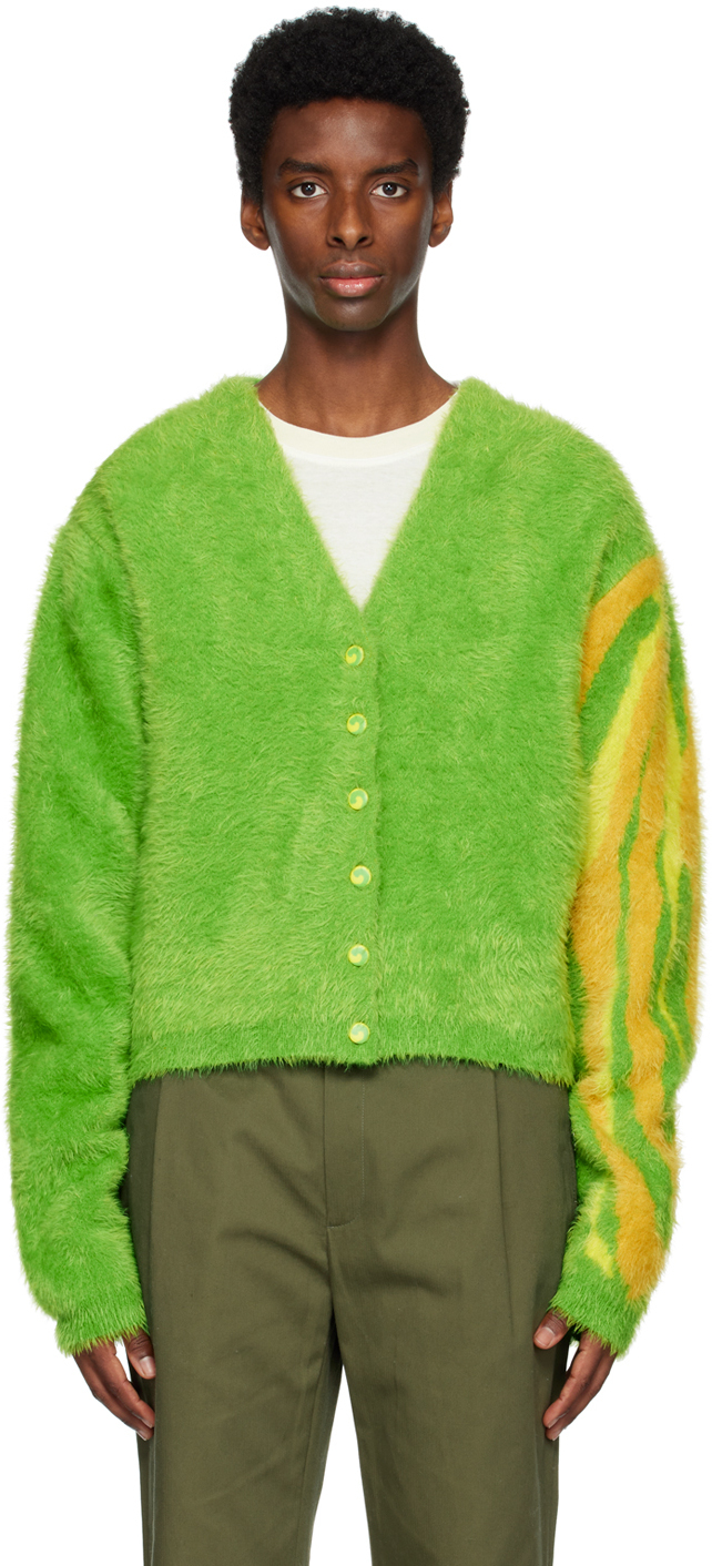 

Зеленый кардиган Quil Lemons Swirl Sky High Farm Workwear
