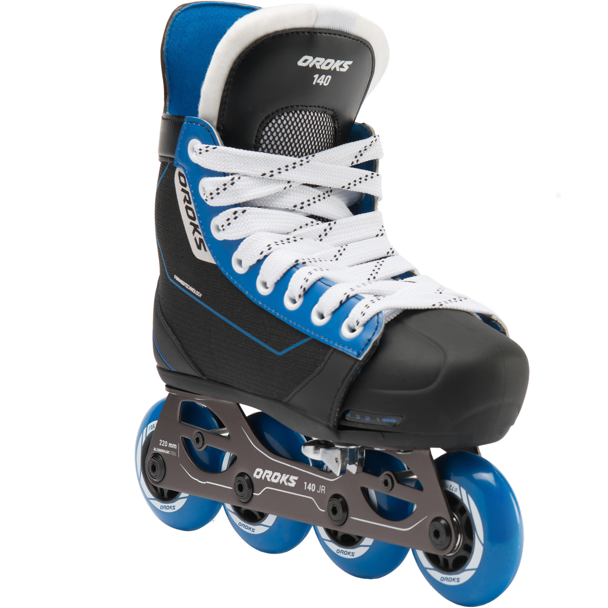 Роликовые коньки Oroks ILH 140 хоккейные детские, черно-синий / белый коньки хоккейные bauer vapor select skate s21 jr p 3 0 d