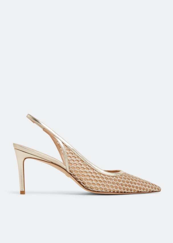 

Туфли STUART WEITZMAN Stuart 75 slingback pumps, золотой