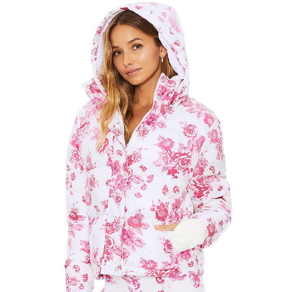 

Куртка Victoria's Secret For Beach Riot Puffer, белый | розовый