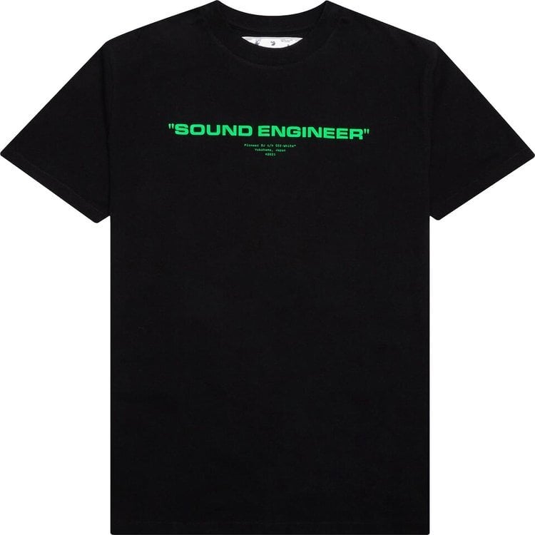 Green off 2025 white t shirt