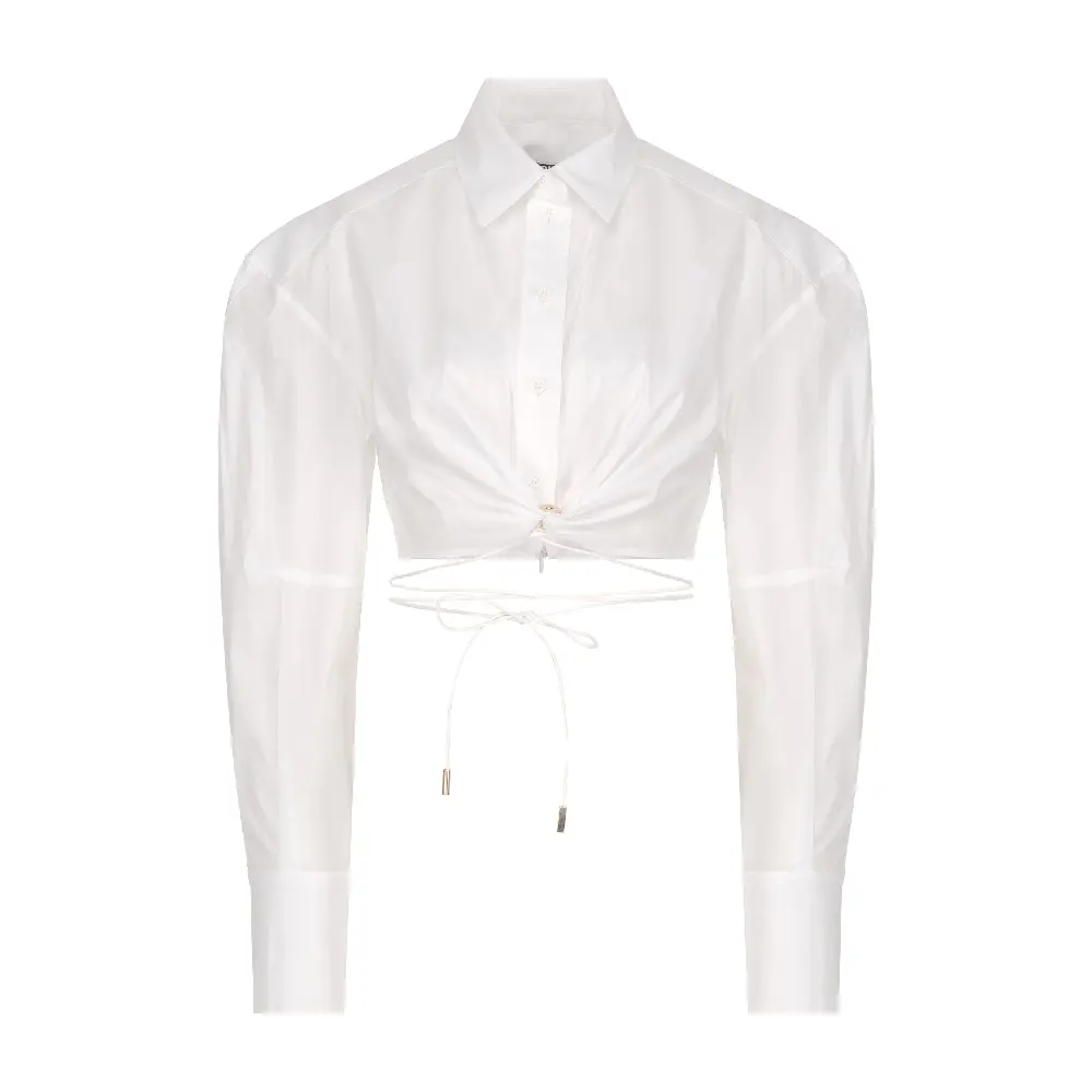 

Укороченная рубашка La chemise Jacquemus Plidao, белый