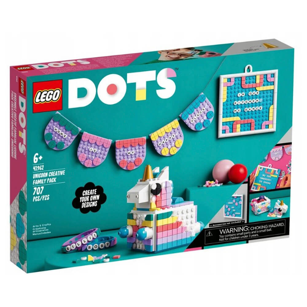 цена Конструктор LEGO Dots 41962 Творческий семейный набор Единорог