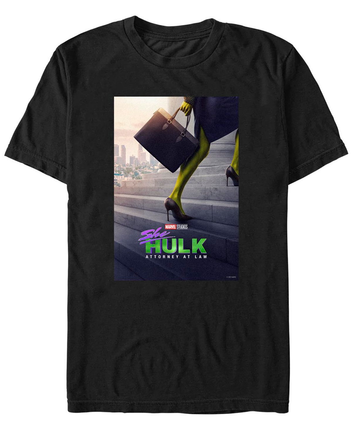 Мужская футболка с коротким рукавом с плакатом she hulk Fifth Sun, черный