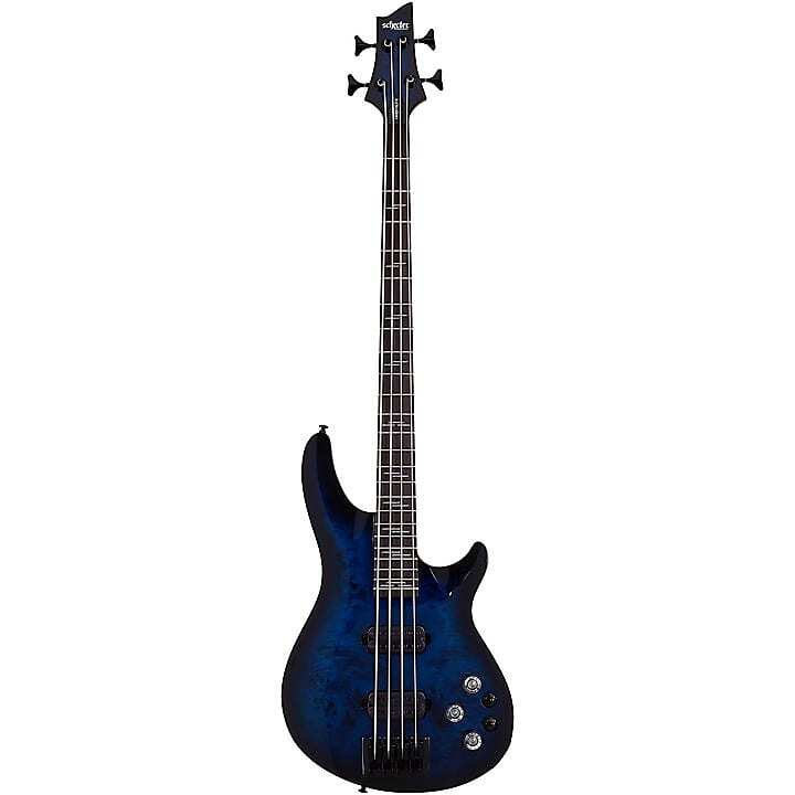 

Schecter Guitar Research Omen Elite-4 4-струнная электрическая бас-гитара See-Thru Blue Burst, 2622