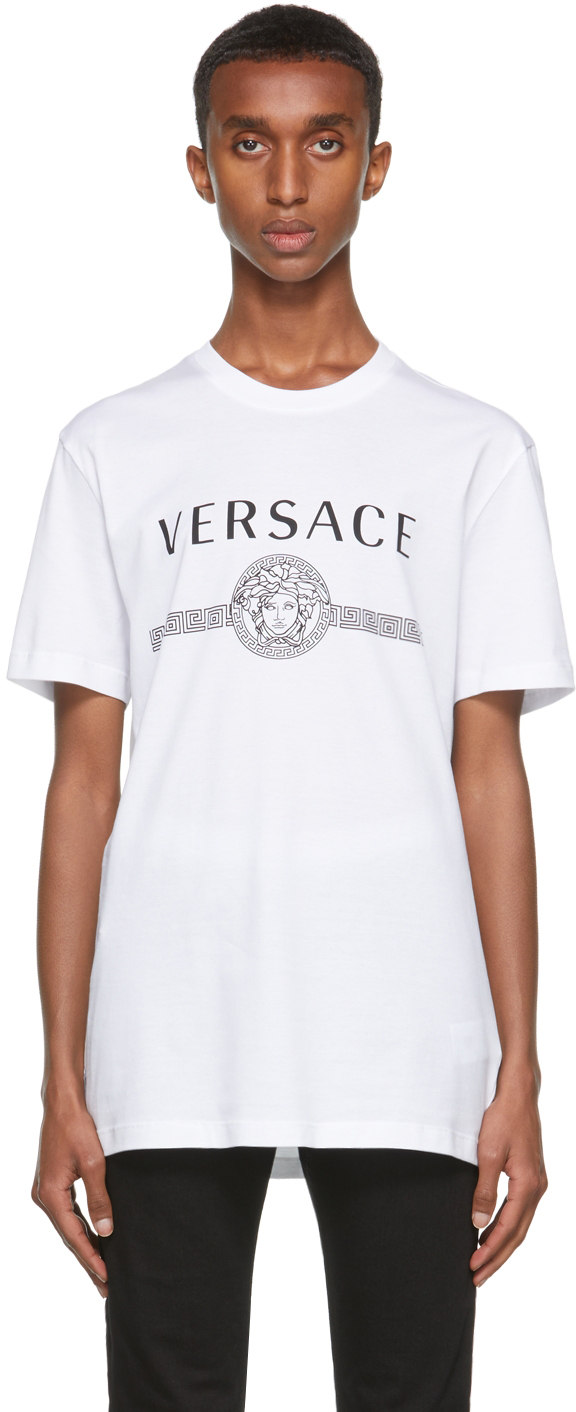 

Белая футболка с логотипом Medusa Versace