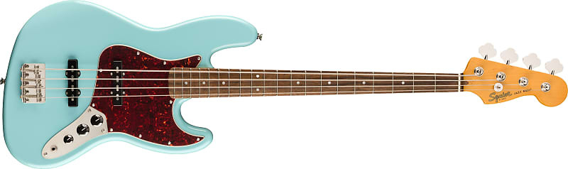 

Squier Classic Vibe '60s Jazz Bass, накладка на гриф Laurel, цвет Daphne Blue