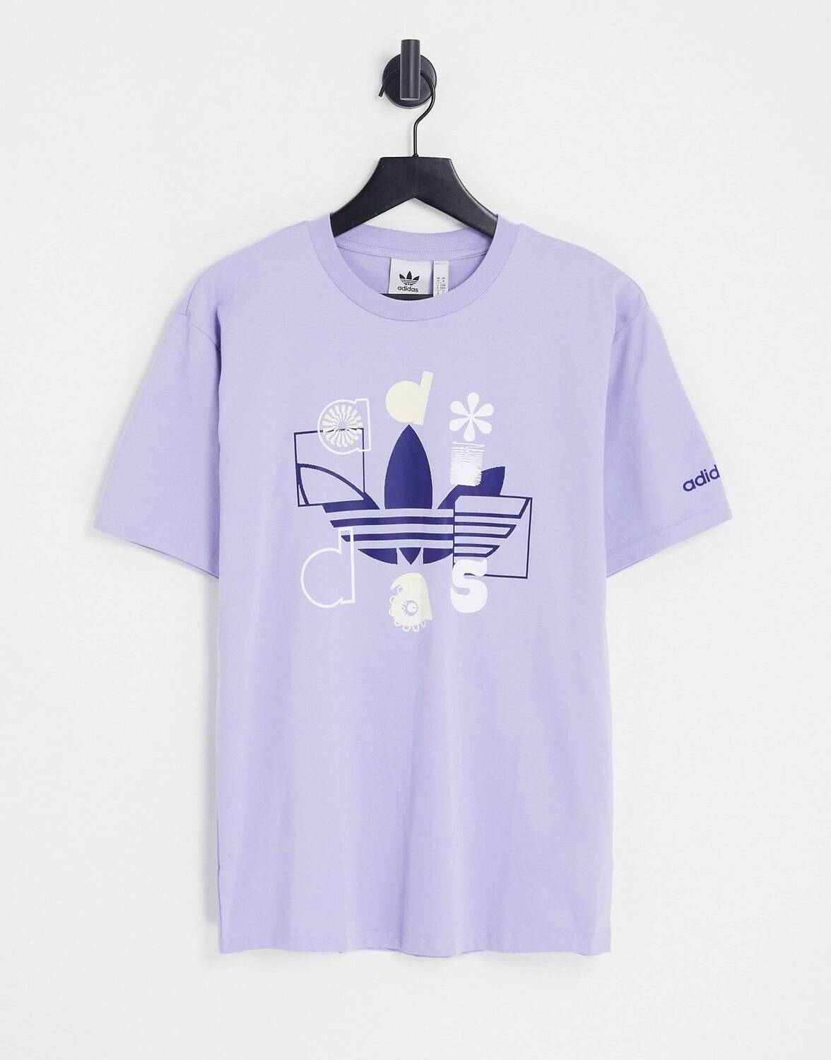 

Фиолетовая футболка с изображением трилистника adidas Originals SPRT US