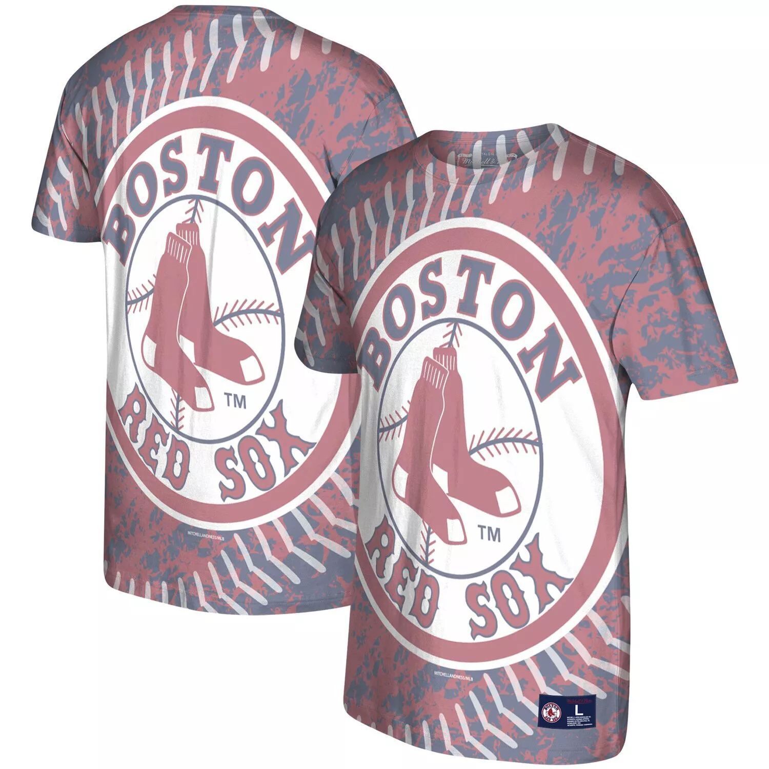 

Мужская футболка Mitchell & Ness Red Boston Red Sox Historic Logo Jumbotron