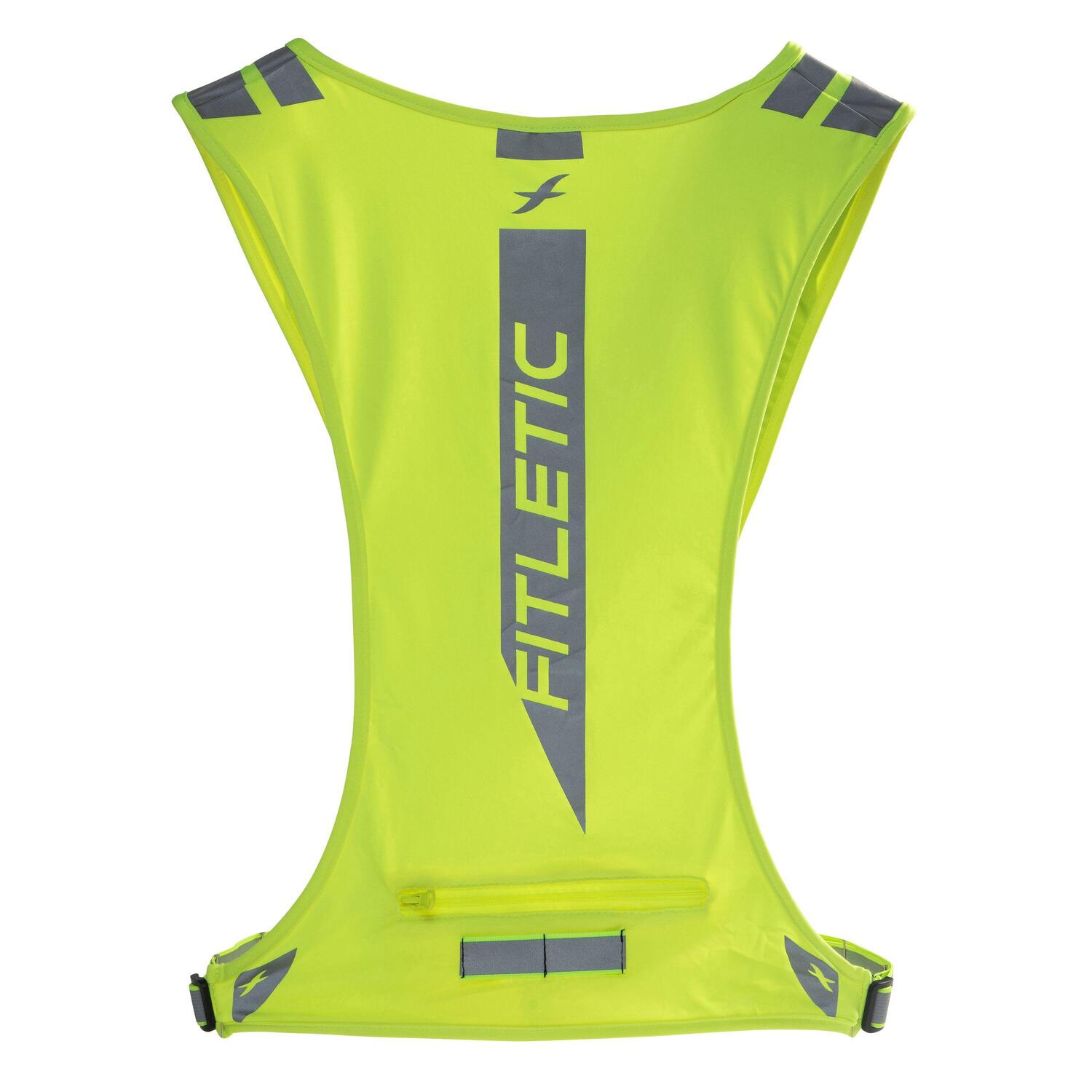 

Fitletic Glo - беговой жилет со светоотражателями для пробежек, бега, спорта - светоотражающий, неоново-желтый
