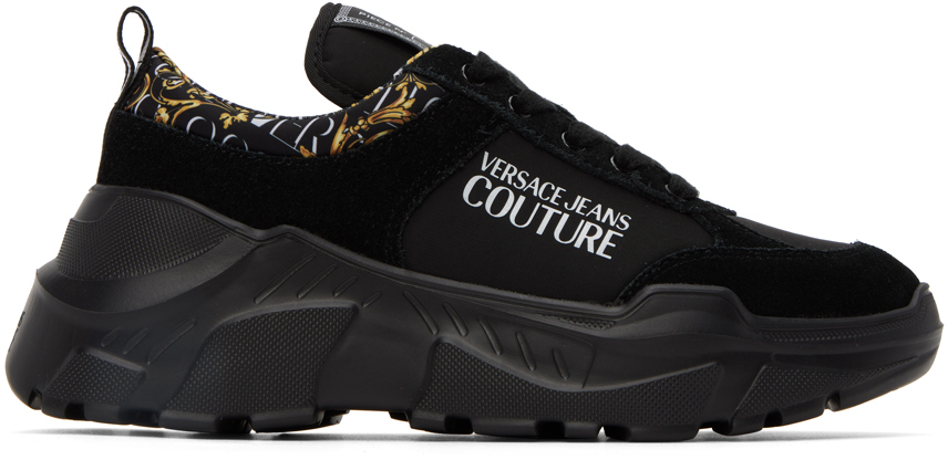 

Черные низкие кеды Speedtrack Logo Couture Versace Jeans Couture