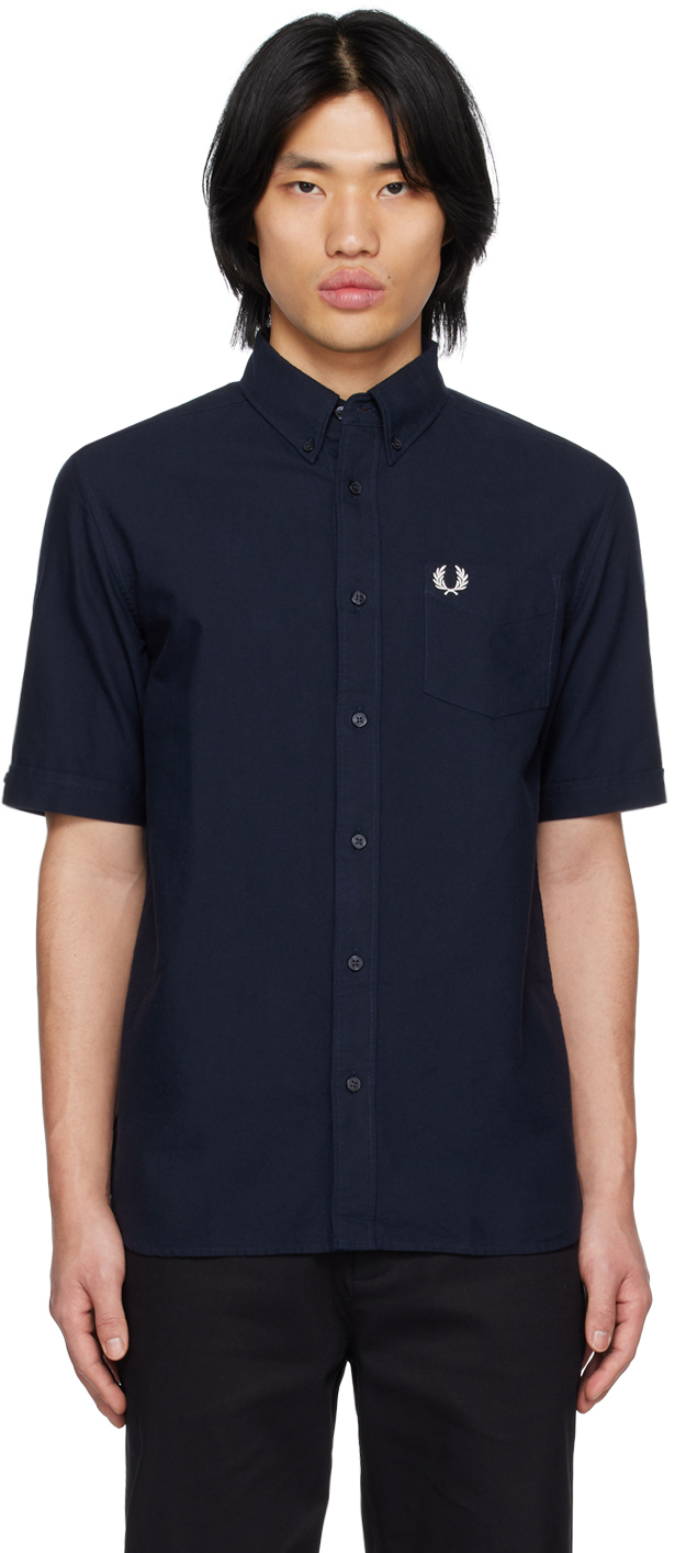 

Темно-синяя рубашка на пуговицах Fred Perry