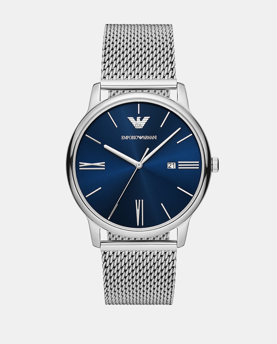 цена AR11571 Мужские часы со стальной сеткой Emporio Armani, серебро