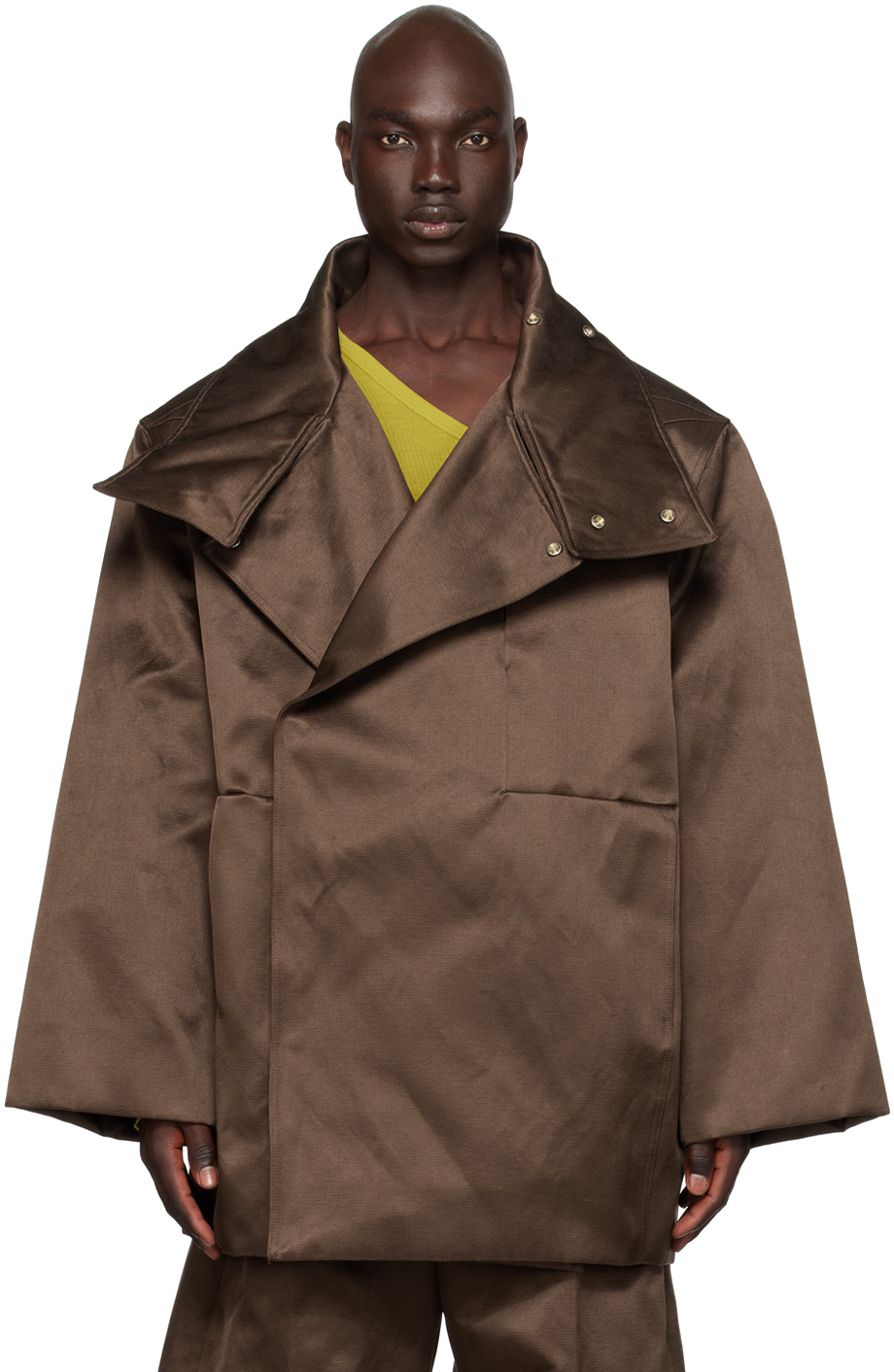 

Коричневый пуховик Rick Owens Caban