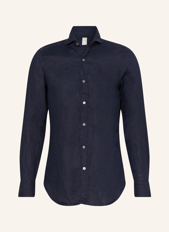 Льняная рубашка tokyo extra slim fit Finamore 1925, синий