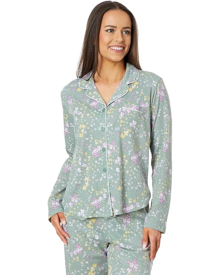

Пижамный комплект Karen Neuburger Gramercy Park Long Sleeve Girlfriend PJ Set, цвет Breezy Blossom