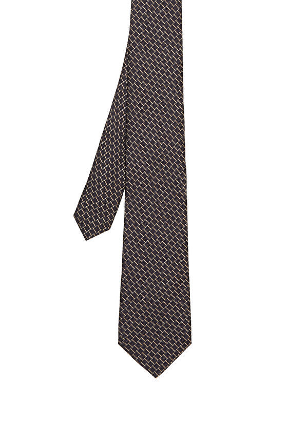 

Серый шелковый галстук Canali, черный