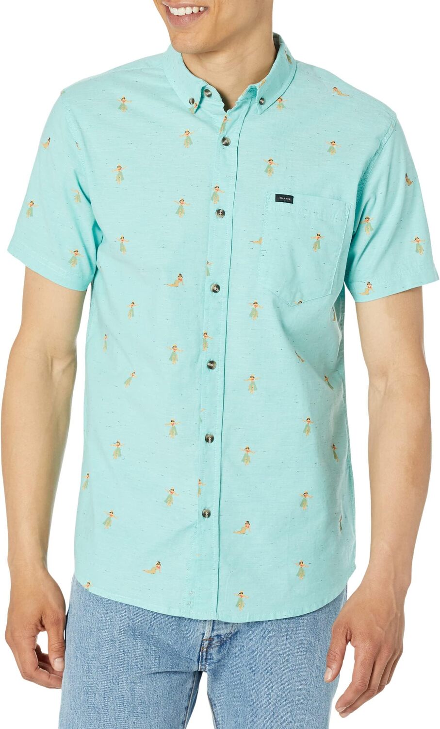 

Рубашка Hula Breach Short Sleeve Woven Rip Curl, цвет Aqua